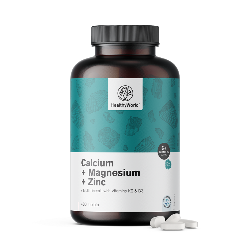 Calcium + magnésium + zinc en comprimés