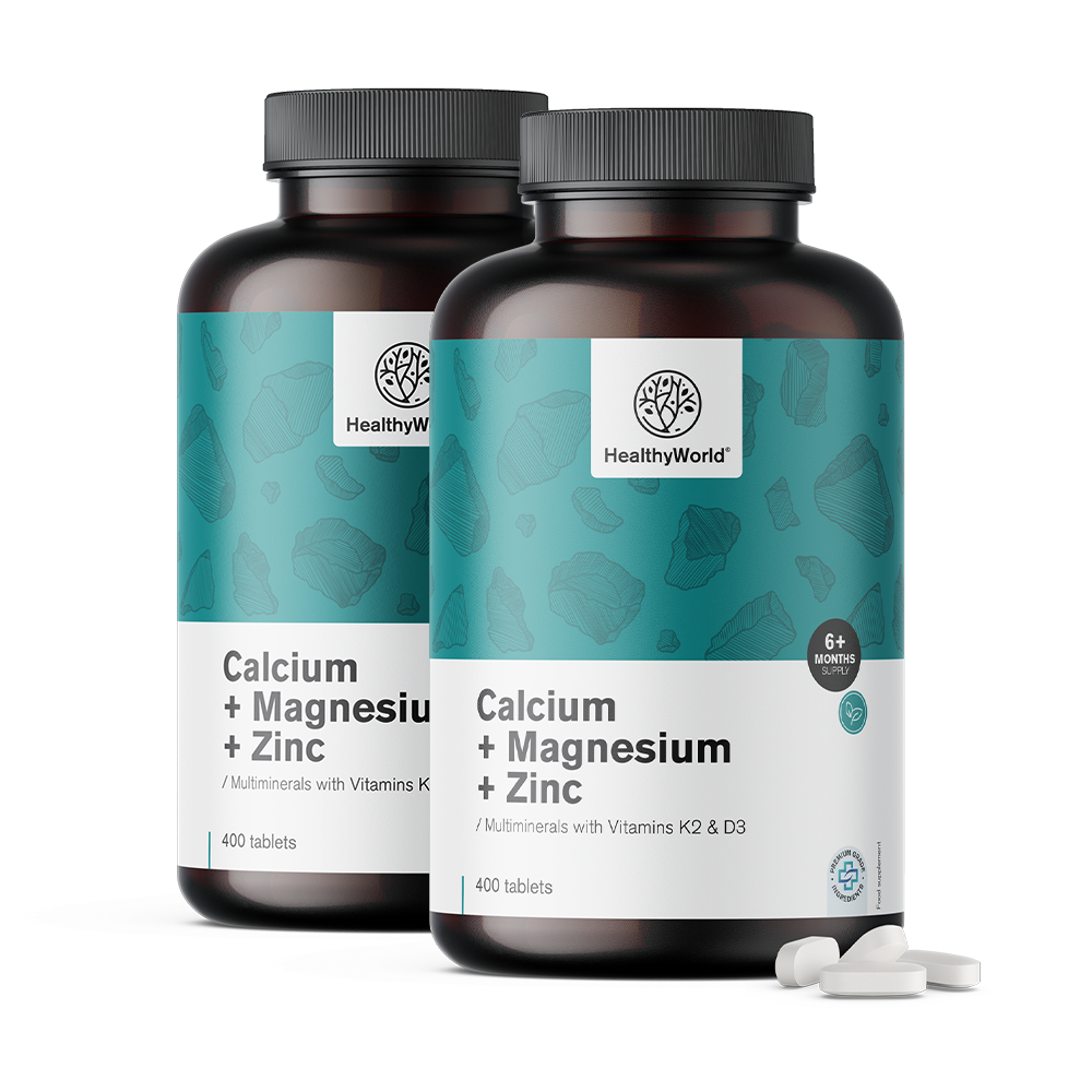 Calcium + magnésium + zinc en comprimés