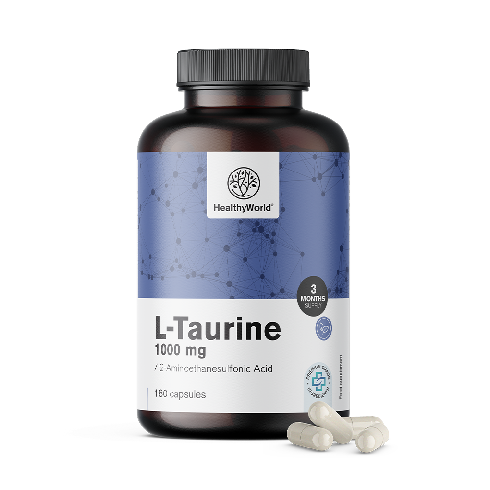 L-taurine en capsules végétaliennes.