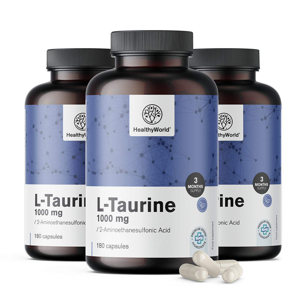 L-taurine en capsules végétaliennes.