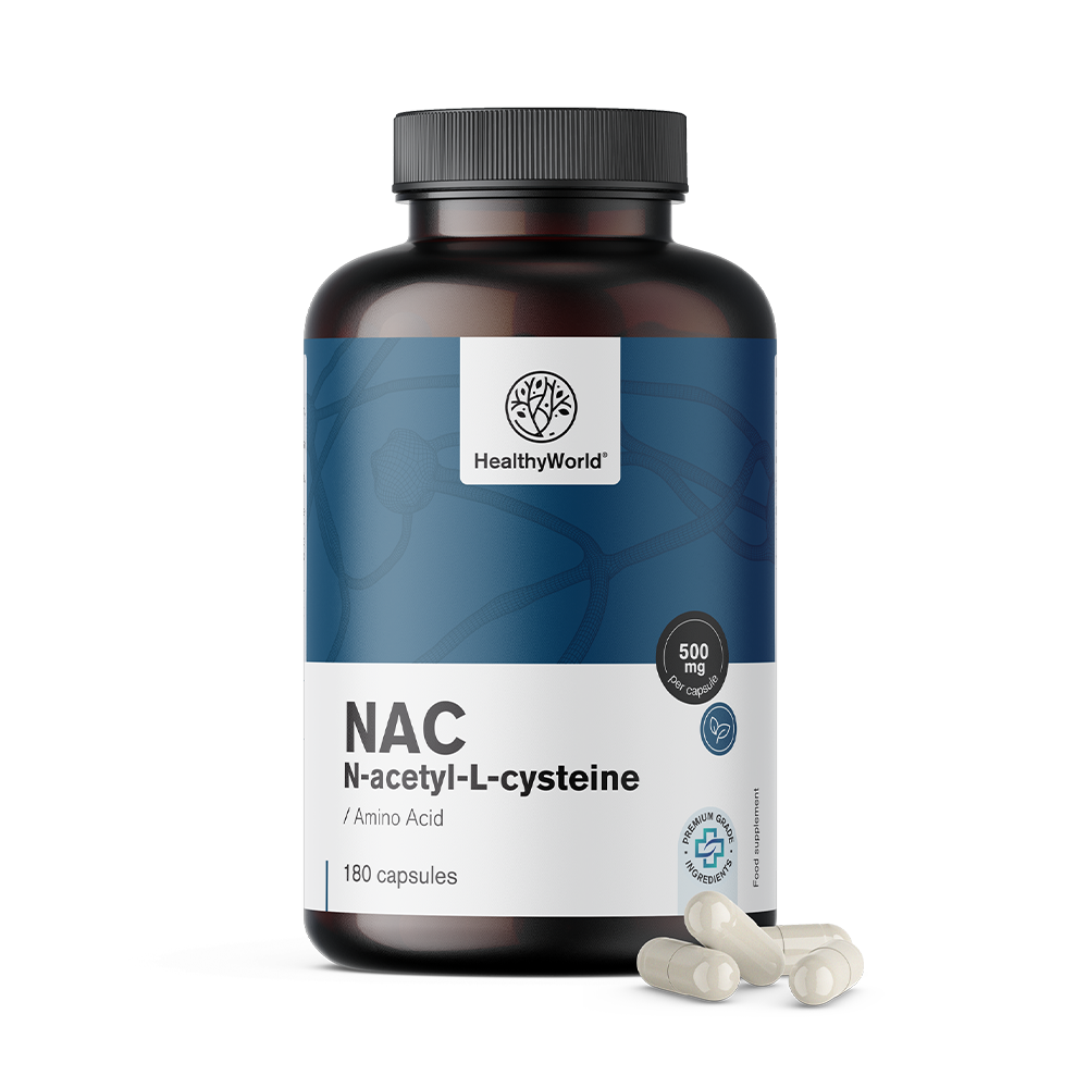 N-acétyl cystéine ou NAC en capsules.