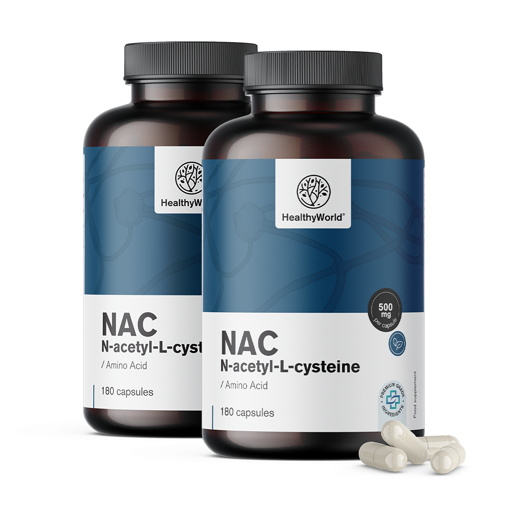 N-acétyl cystéine ou NAC en capsules.