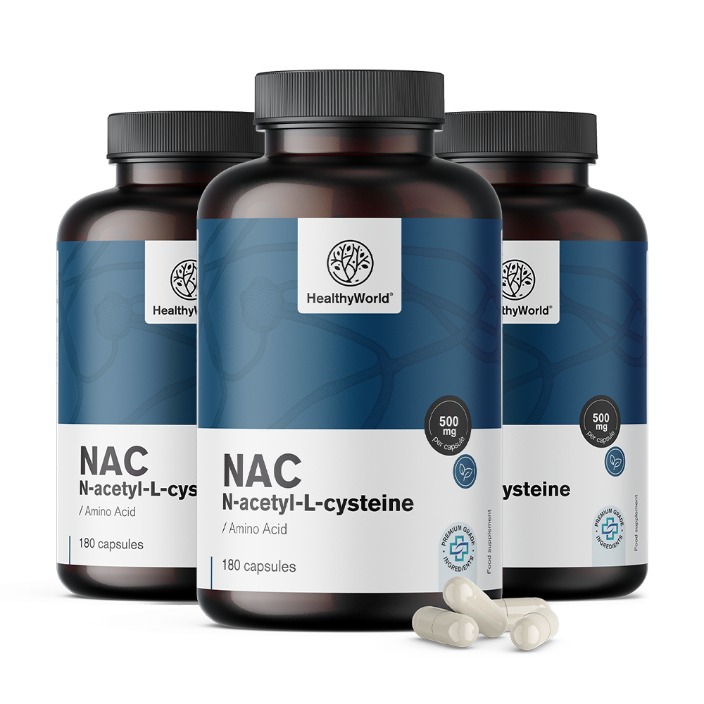 N-acétyl cystéine ou NAC en capsules.