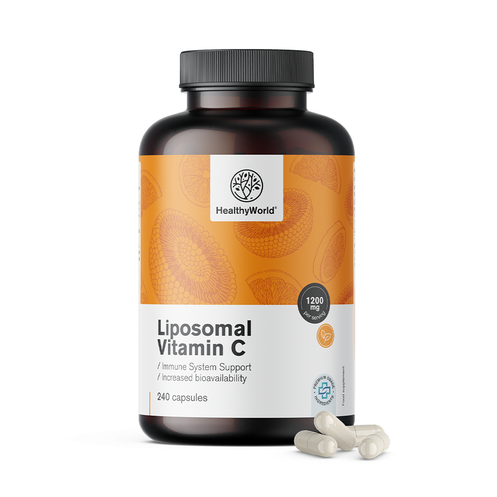 Acide ascorbique liposomal 1200 mg avec extrait d'églantier