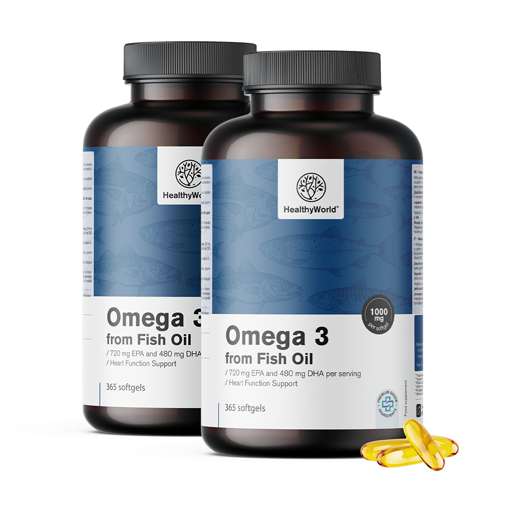 Omega-3 1000 mg avec EPA et DHA.