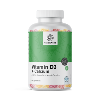 Vitamine D3 + Calcium, 60 gummies