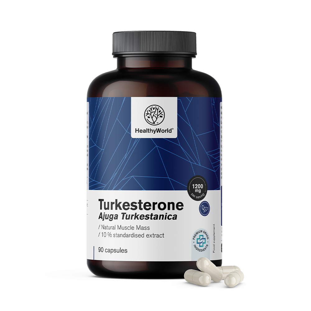 Turkesterone 1200 mg en capsules.