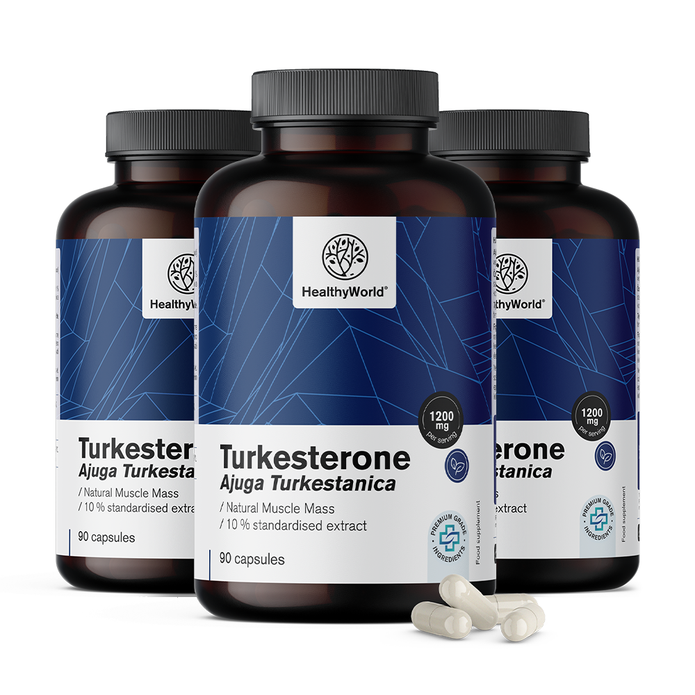 Turkesterone 1200 mg en capsules.