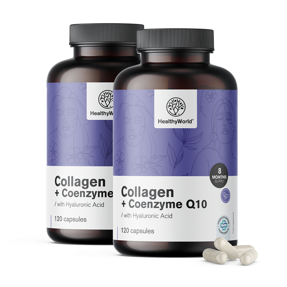 Collagène + Coenzyme Q10 avec acide hyaluronique.