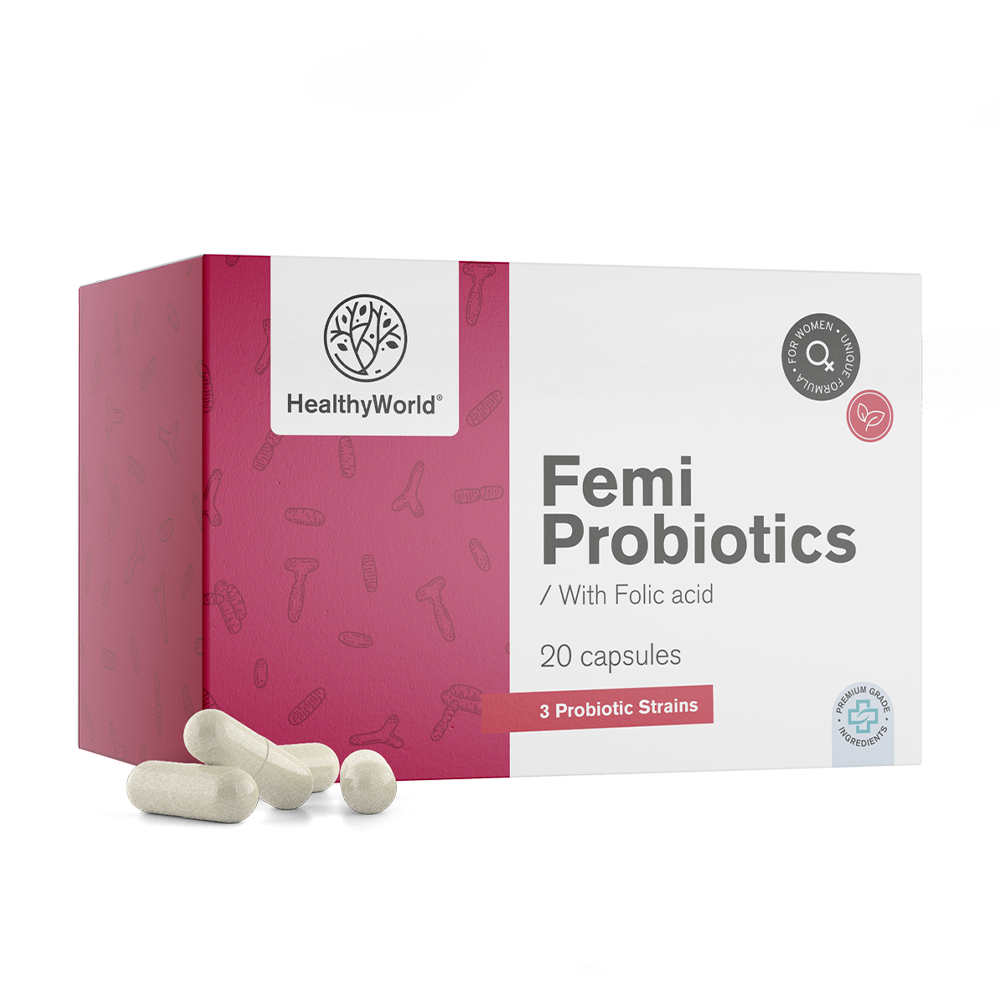 Femi Probiotics - pour les femmesTranslation: Femi Probiotics - for women