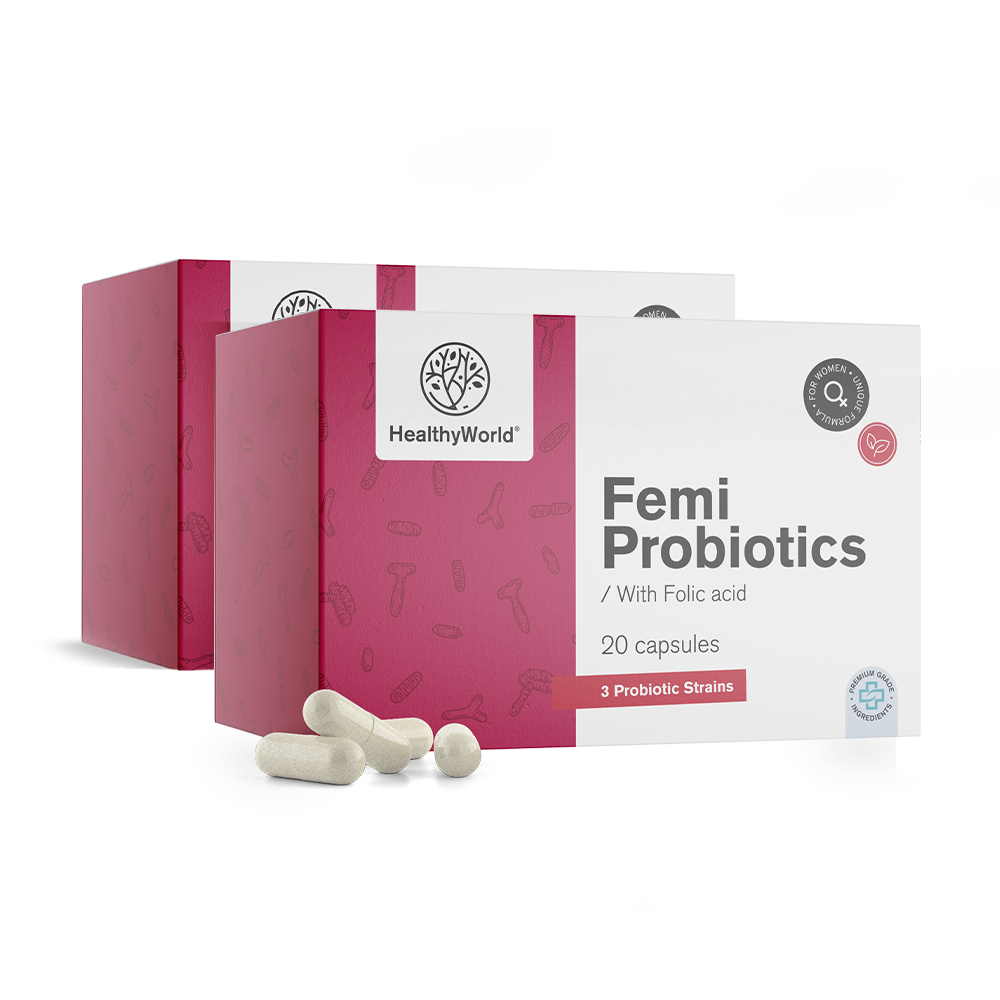 Femi Probiotics - pour les femmesTranslation: Femi Probiotics - for women