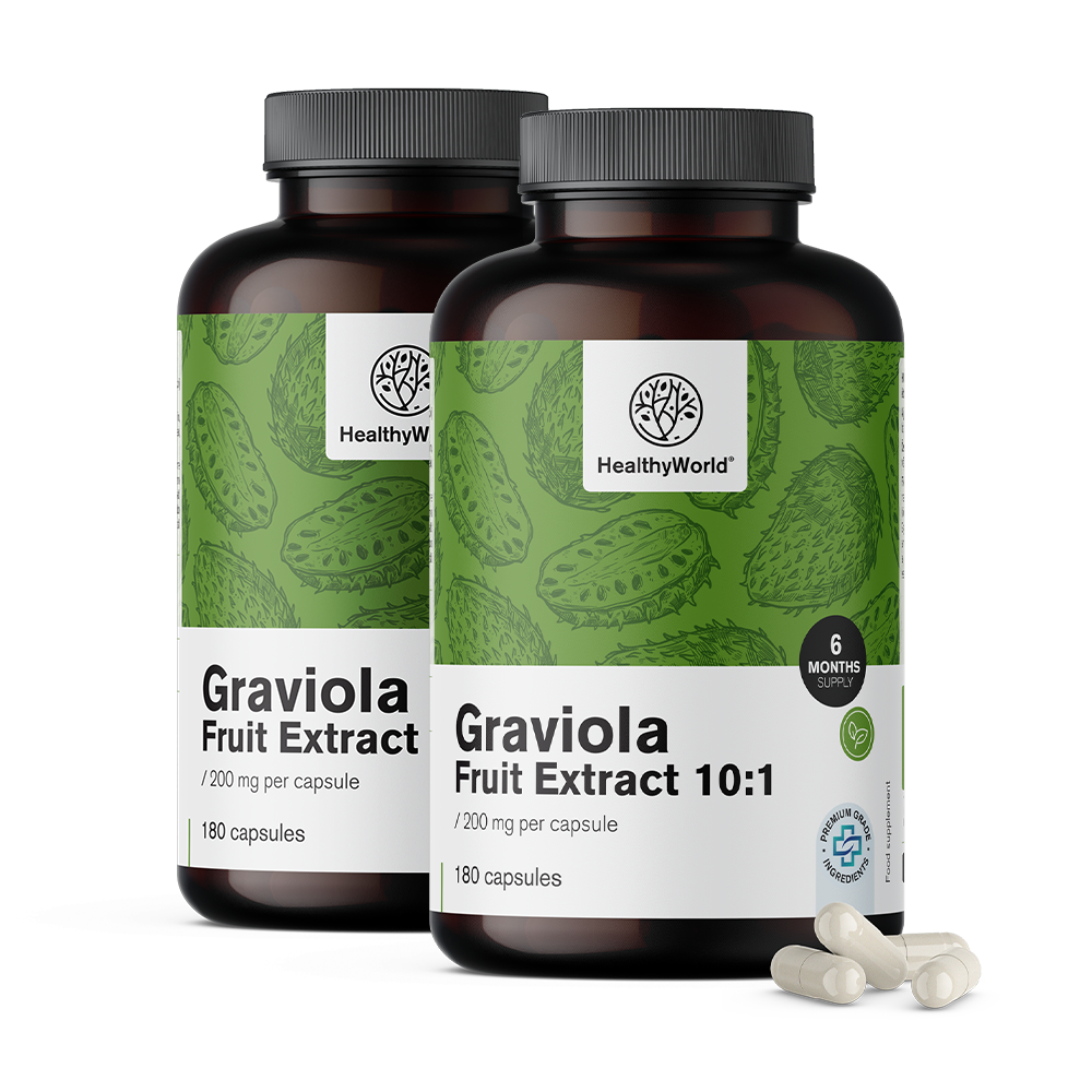 Graviola 200 mg - extrait 10:1Graviola 200 mg - extrait 10:1