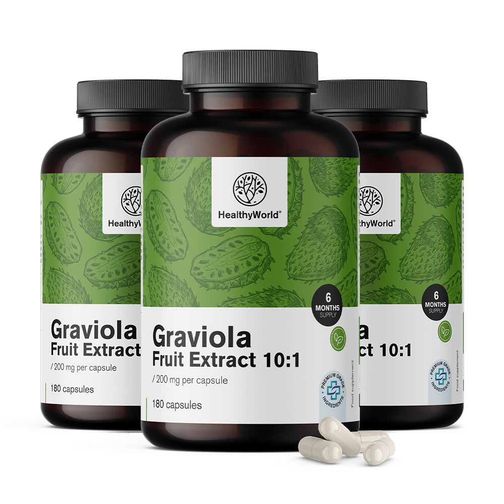 Graviola 200 mg - extrait 10:1Graviola 200 mg - extrait 10:1