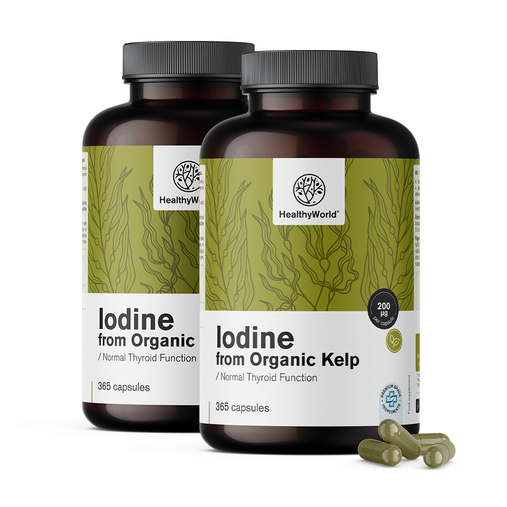 Iode naturel 200 µg - à partir d'algues kelp BIO