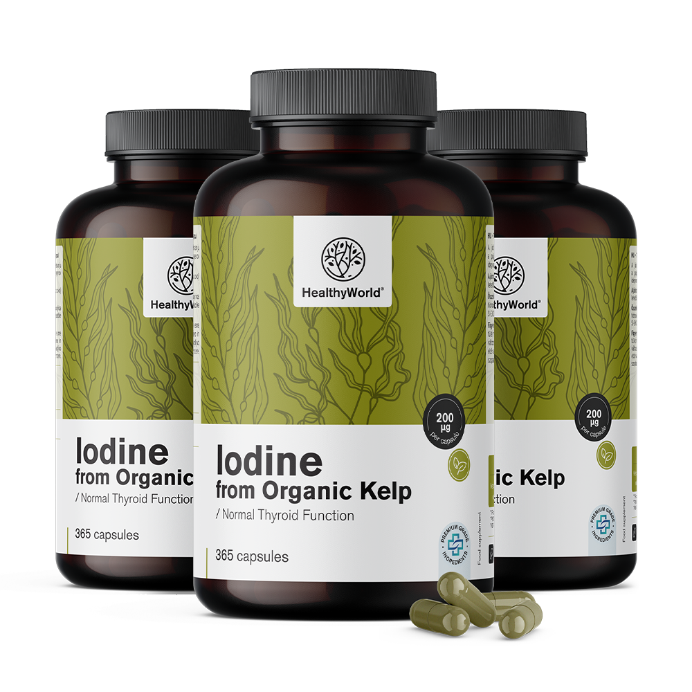 Iode naturel 200 µg - à partir d'algues kelp BIO